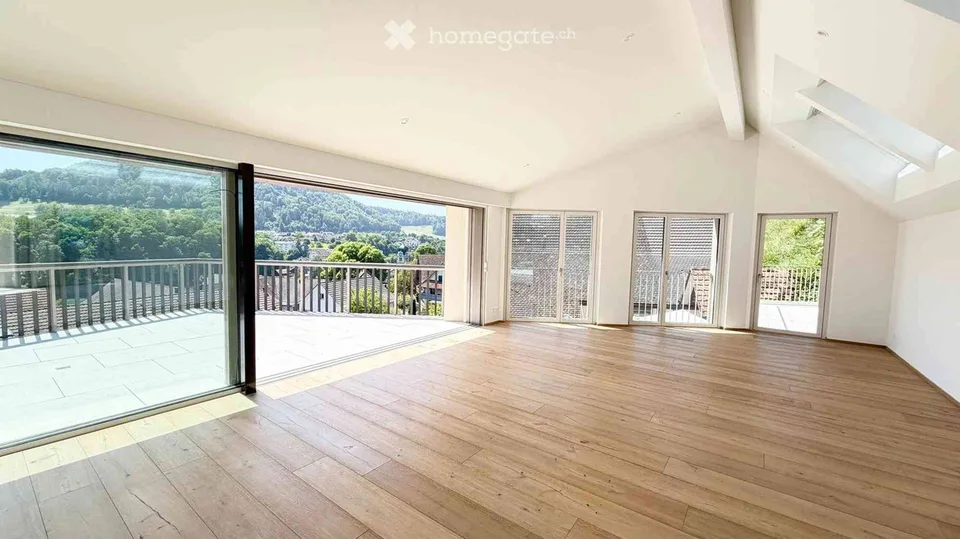 "Exklusive 261 m2 Neubau-Attika-Residenz mit schönem Rheinblick