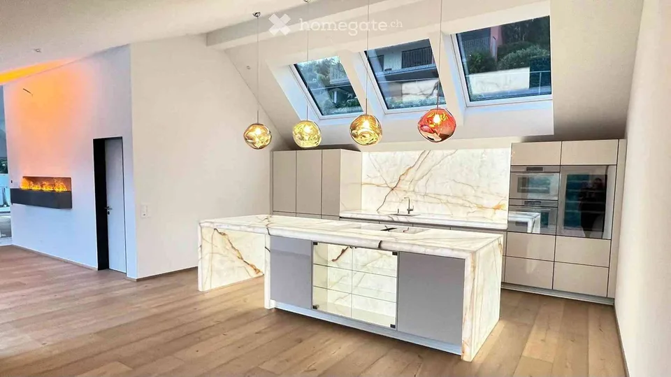 "Exklusive 261 m2 Neubau-Attika-Residenz mit schönem Rheinblick