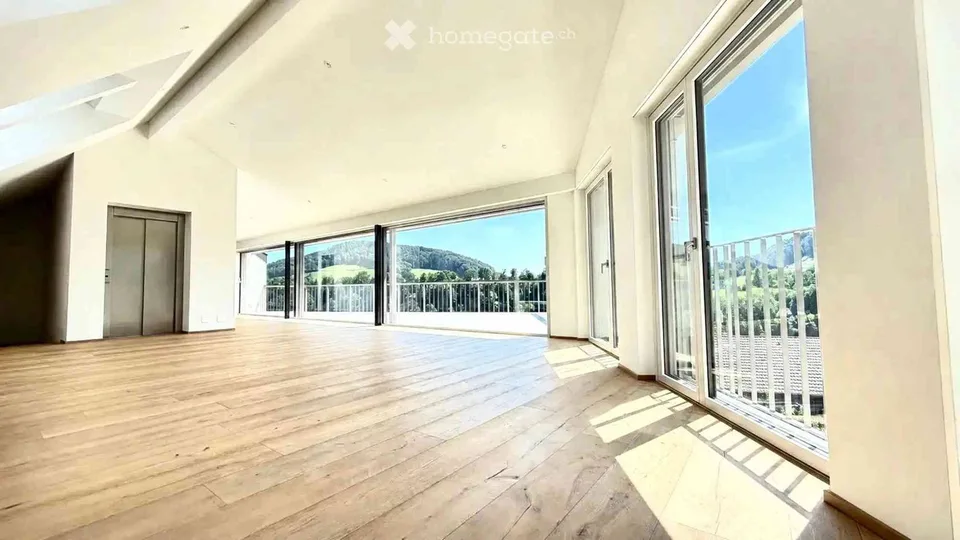 "Exklusive 261 m2 Neubau-Attika-Residenz mit schönem Rheinblick