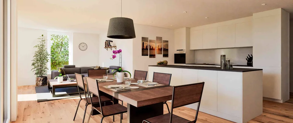 Moderne 4.5-Zimmer-Gartenwohnung Neubau zentral gelegen