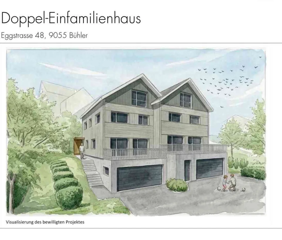 Attraktives sonnig gelegenes Doppeleinfamilienhaus in Bühler