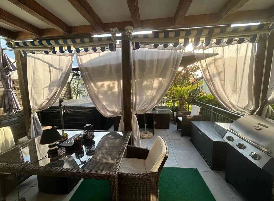 Verkaufe lux 2,5 Zimmerwohnung ,75m2,Greppen-Lu,Terrasse 35m2, Jakuzzi