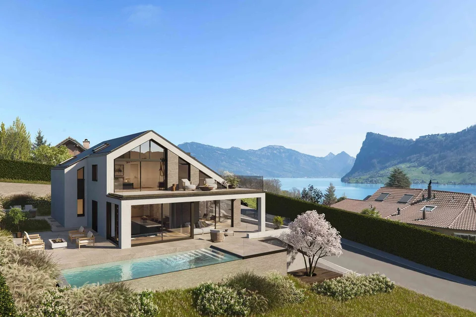 Villa in Kastanienbaum – an bester Lage mit Panoramablick