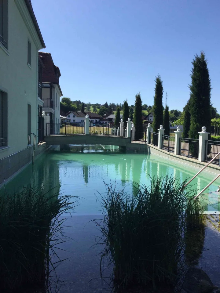 Élégance au bord de l'étang – vie moderne dans un idylle naturelle avec oasis de piscine à Pfaffnau / LU – photo 37 sur 56