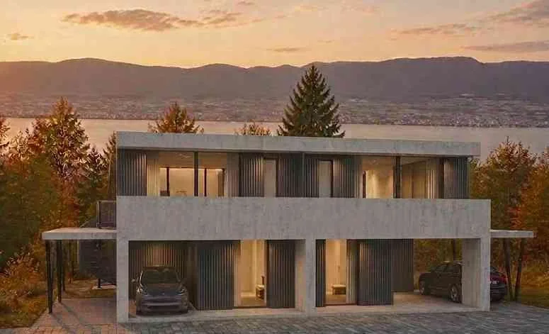 Magnifiques villas avec très belle vue sur le lac de Neuchâtel