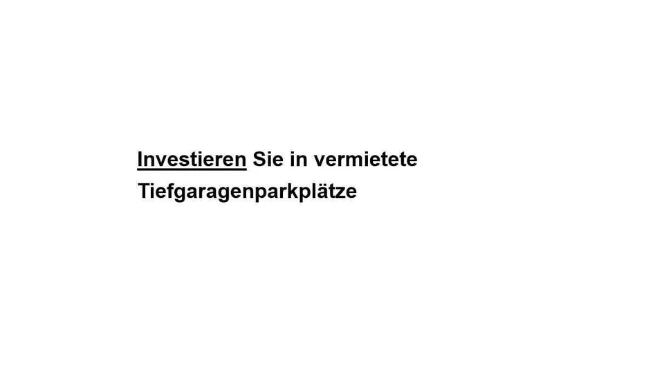 Investieren Sie in vermieteten Tiefgaragenparkplatz in Grossdietwil
