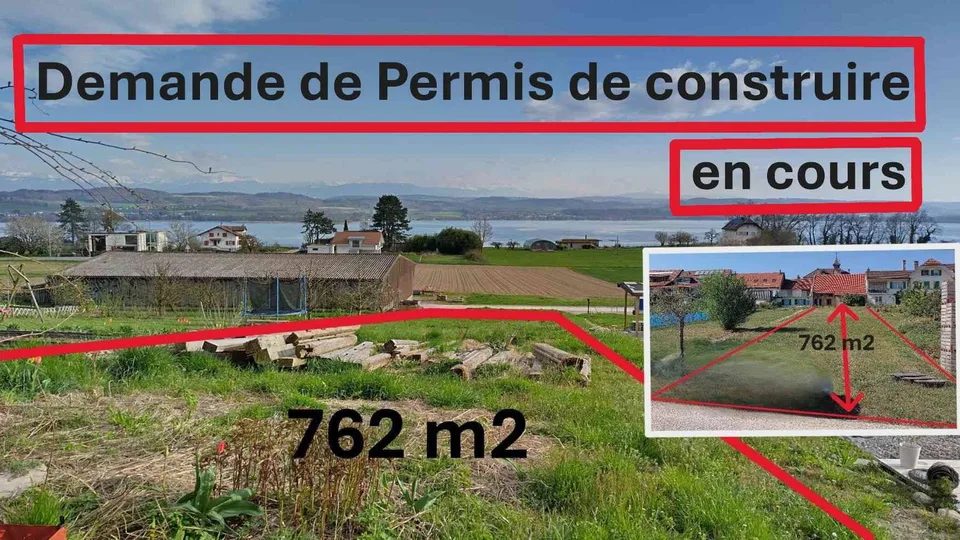 *NEW* Maison (FR, Lugnorre) Permis construire en cours, 762m2, vue lac
