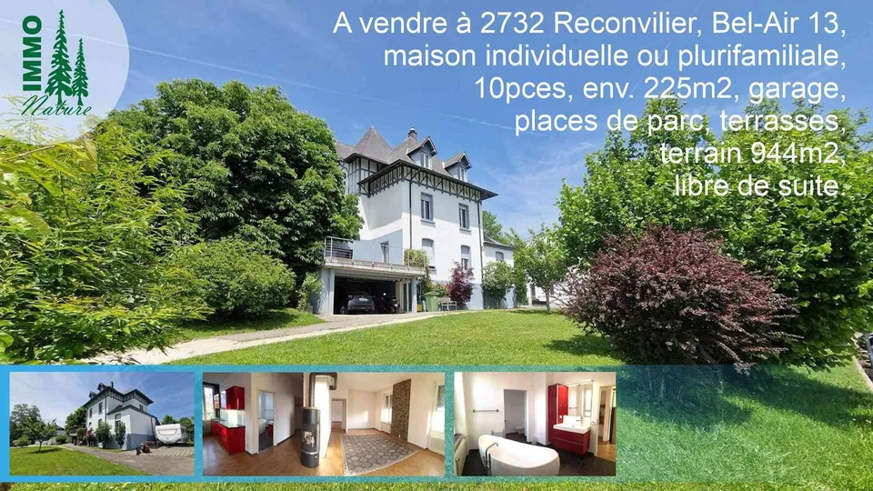 Maison familiale ou plurifamiliale avec garage, places de parc, jardin