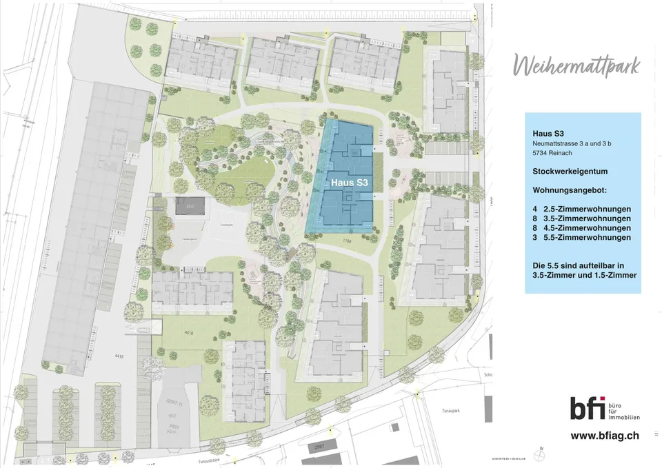 Im Park: sonnige 4.5-Zimmerwohnung Süd-West, zentrale Lage