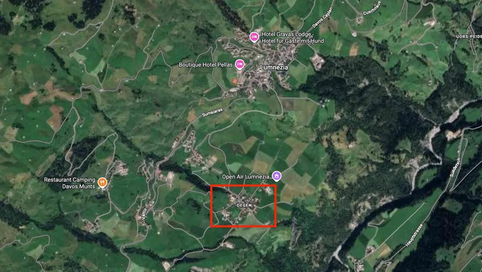 Sonniges Bauland (613 m²) für Erstwohnsitz in Degen (Val Lumnezia, GR)