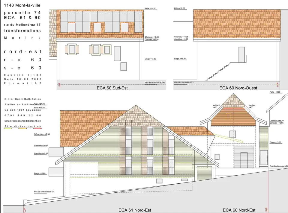 Maison de caractère à vendre – 7 logements - 2 bureaux - Mont-la-Ville