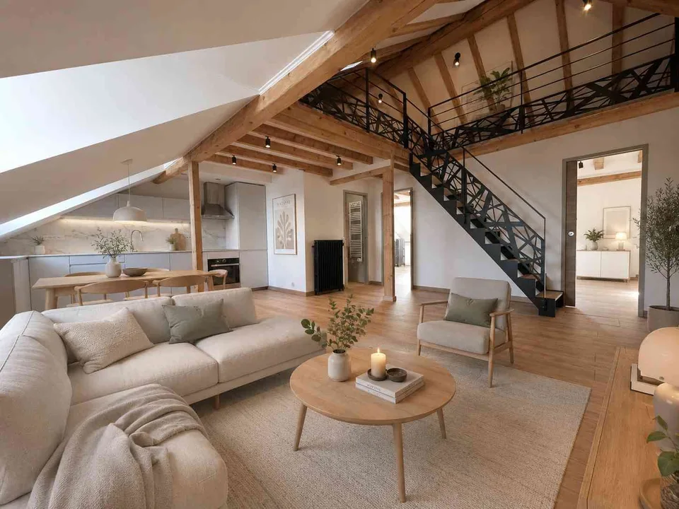 Magnifique 3.5 pièces rénové avec loft sous toiture