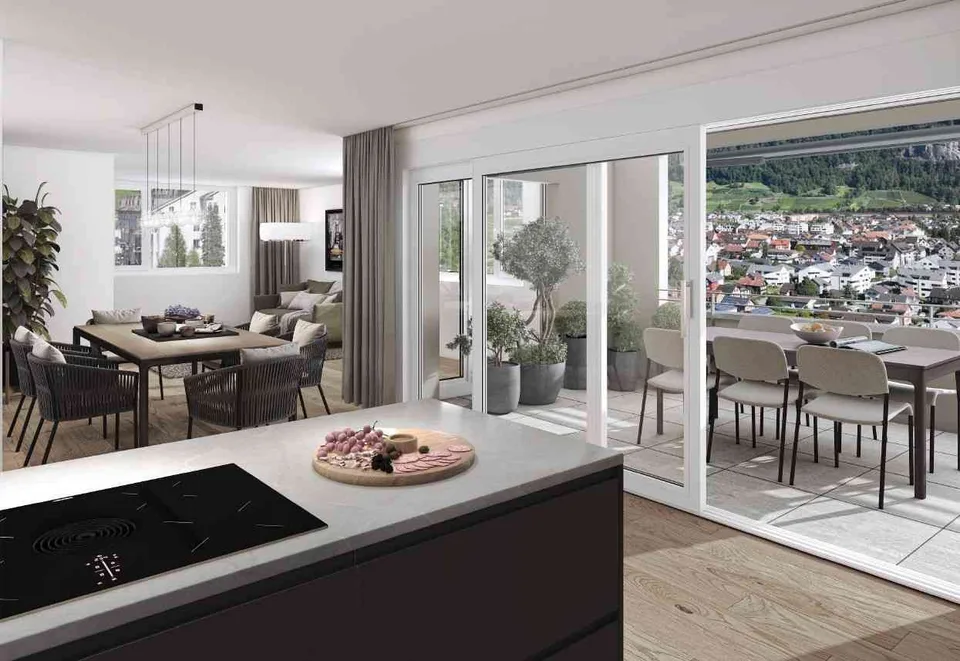 COMING SOON – Erstbezug 3.5-Zimmer-Wohnung mit Weitsicht in Mels