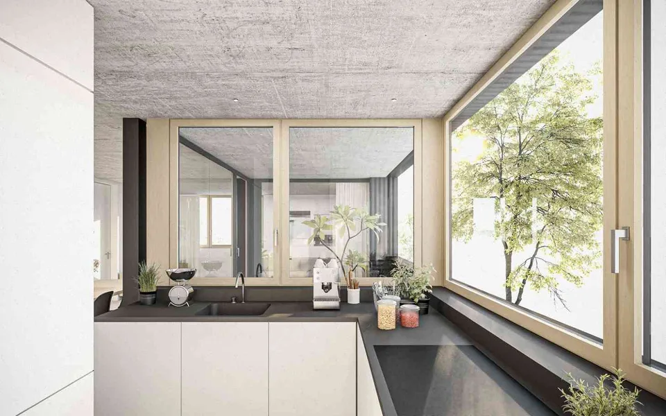 Erstbezug! LETZTE Neubauwohnung im Dorfzentrum mit Loggia