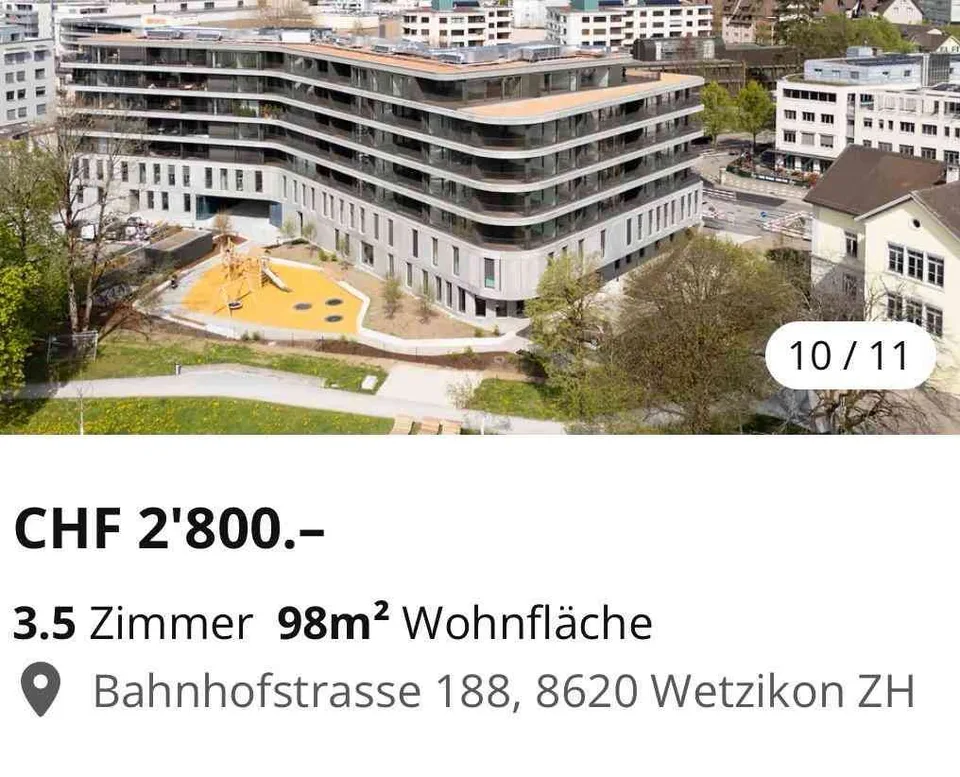 3.5 ZW im Zentrum von Wetzikon, Nachmiter gesucht