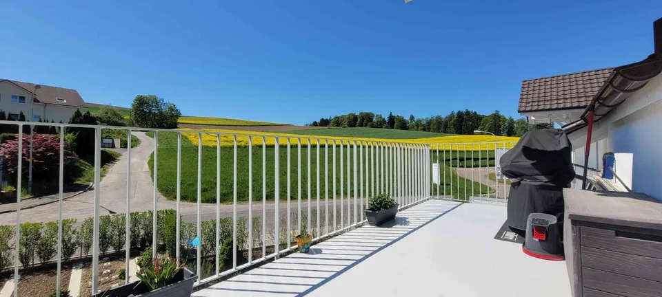 Helles WG-Zimmer in 4.5-Zimmer-Dachwohnung in ruhiger, grüner Umgebung