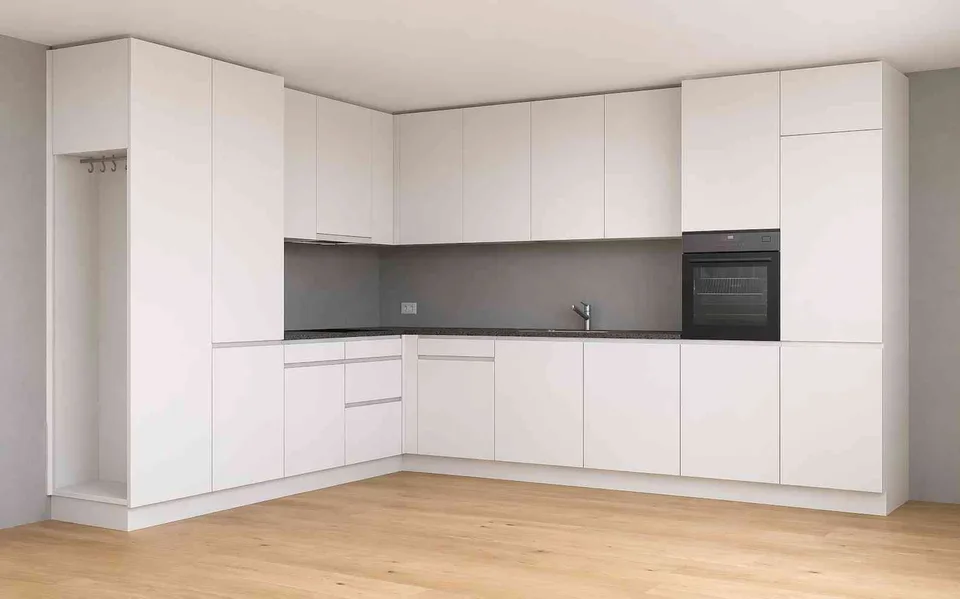 Erstbezug: Stilvolle 2-Zimmer-Wohnung mit Eichenparkett und Sitzplatz