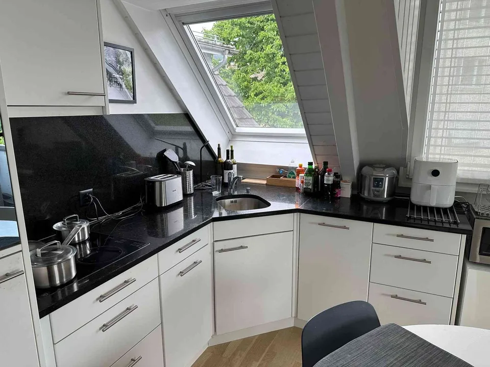 Charming 1.5-Room Attic Apartment in Wollishofen, Zurich – Available I