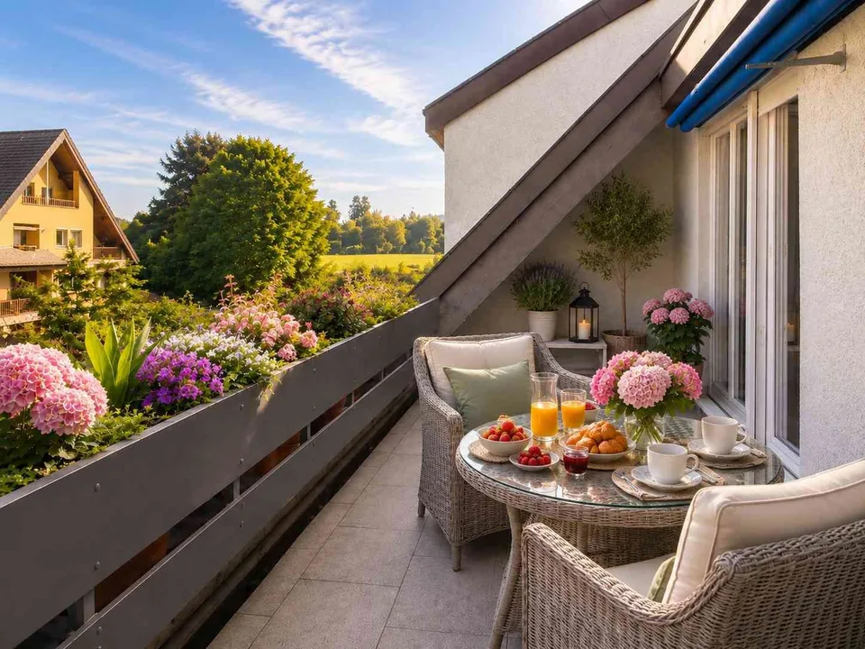 Exclusive 5.5-Room Gallery Penthouse with Fireplace and Greenery Views