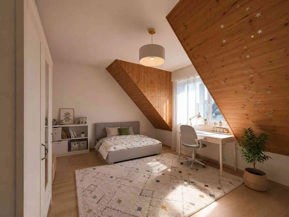 Exclusive 5.5-Room Gallery Penthouse with Fireplace and Greenery Views