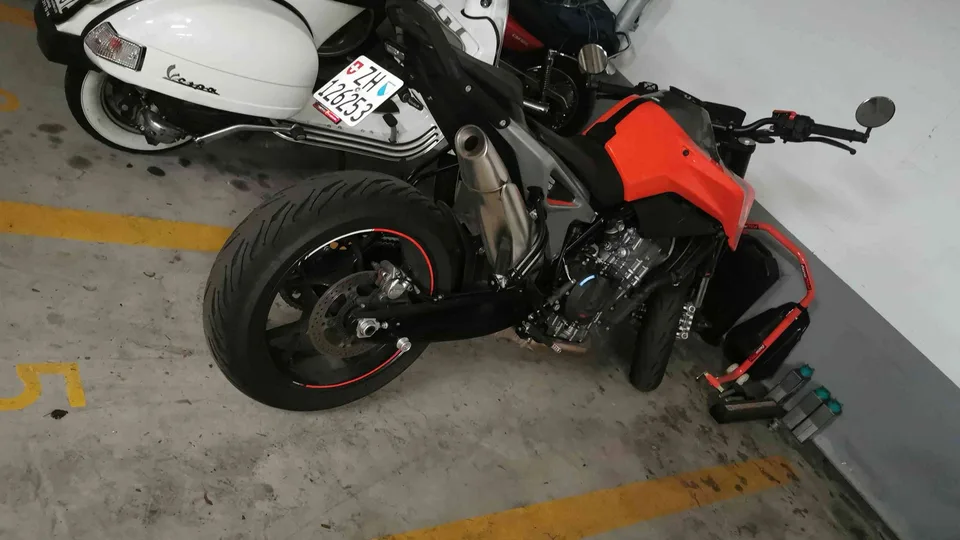 Motorrad Parkplatz