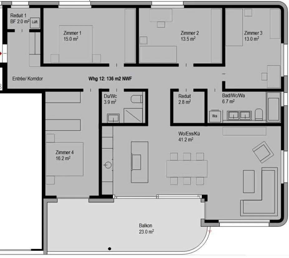 Erstbezug: Moderne 5.5-Zimmer-Wohnung