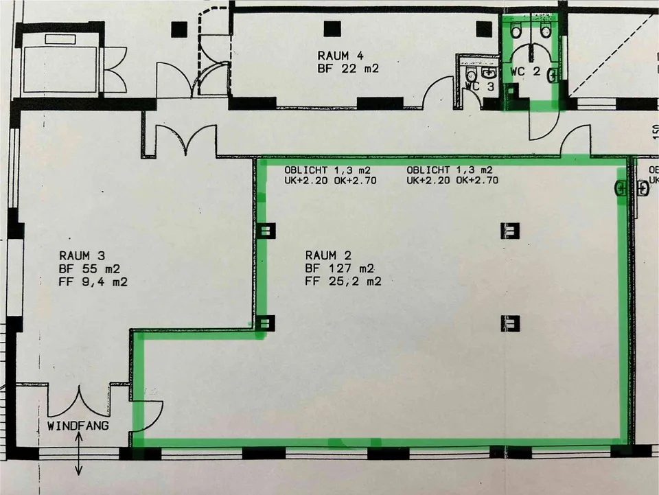Helle Loft/Gewerbefläche mit Industrie-Charme, Raumhöhe bis 3,70 m