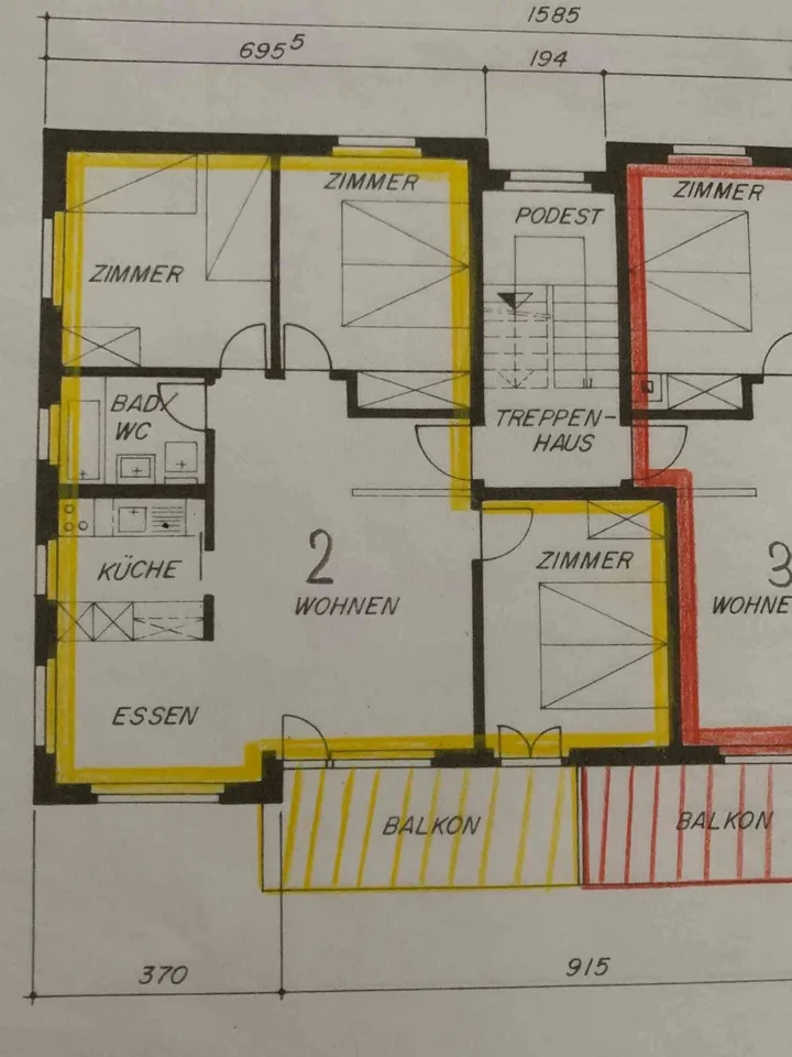 4.5 Zimmer-Wohnung, 74 m2