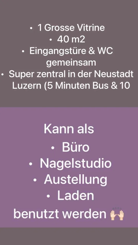 Ladenlokal mit grosser Vitrine