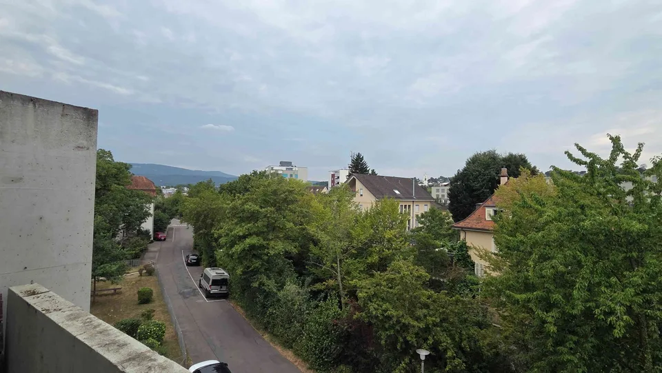 Helle, ruhige Dachwohnung mit Aussicht, am Birsig