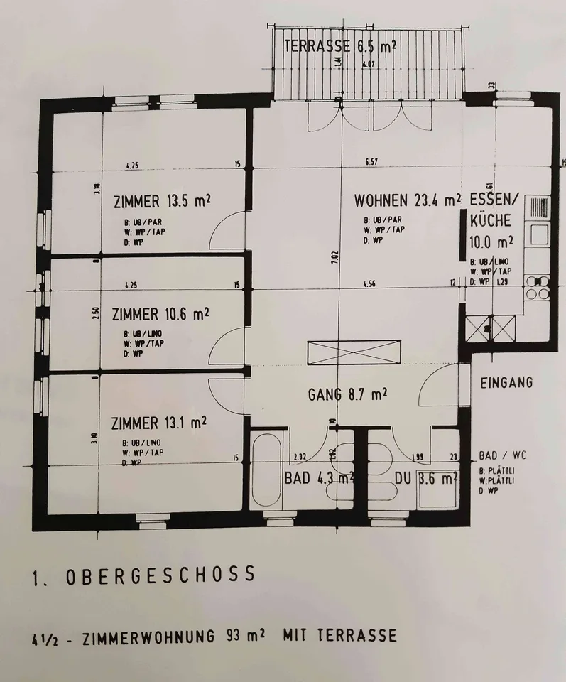 4. 5 Zimmer hell, naturnah und doch zentral. Ideal auch für Familien