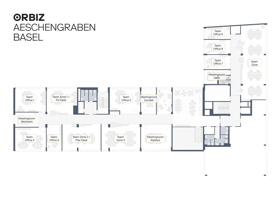 Inspirierend gestaltete Büros im Flex Office «ORBIZ Aeschengraben» – foto 7 di 7