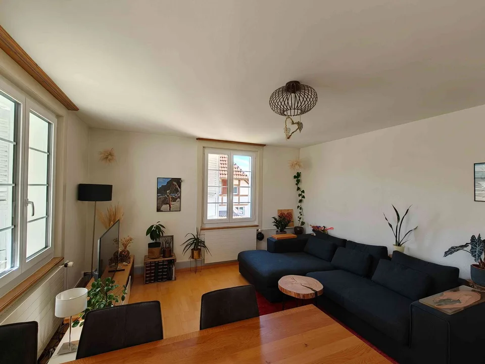 Traumhafte, möblierte 3.5-Zimmer-Wohnung in Lyss mit riesigem Garten (