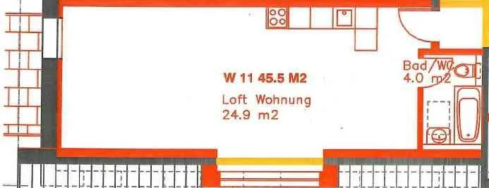 1.5-Zimmer-Loft-Dachwohnung mit Seesicht