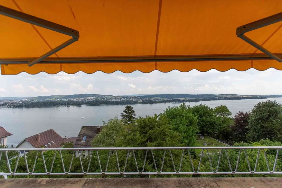 Grosszügige Wohnung mit Blick auf See und Alpen