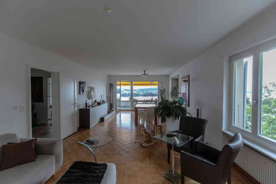 Grosszügige Wohnung mit Blick auf See und Alpen