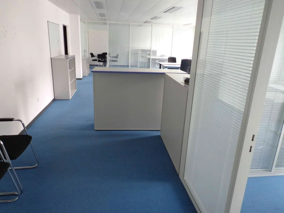 Helle Büroräume mit Glastrennwänden / inkl. Einstellhallenplatz+Keller