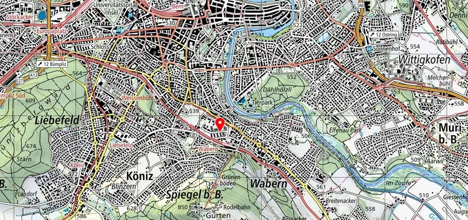 Einstellhallenplatz in Bern (Wabern, bei Tramstation Sandrain)
