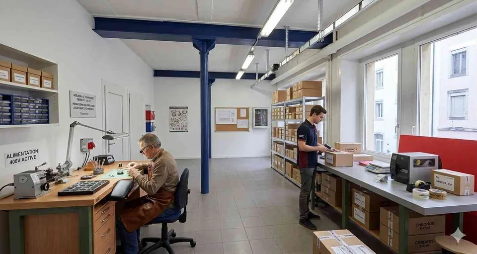 Bureau, atelier lumineux de 2 pièces au centre de La Chaux-de-Fonds