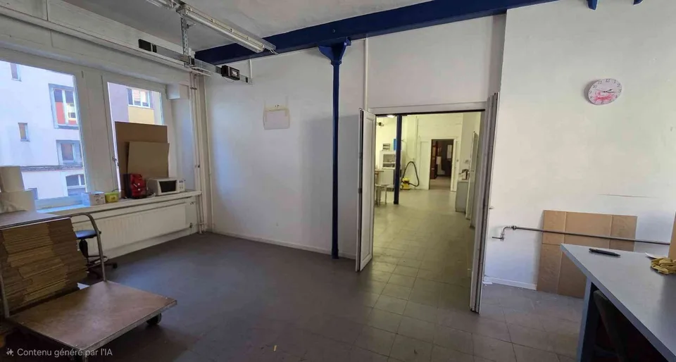 Bureau, atelier lumineux de 2 pièces au centre de La Chaux-de-Fonds