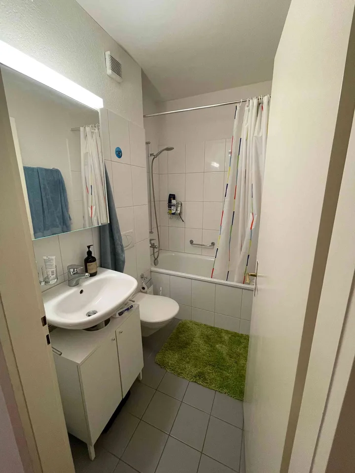 Helle 2.5 Zimmer Wohnung mit grossem Balkon und schöner Aussicht.