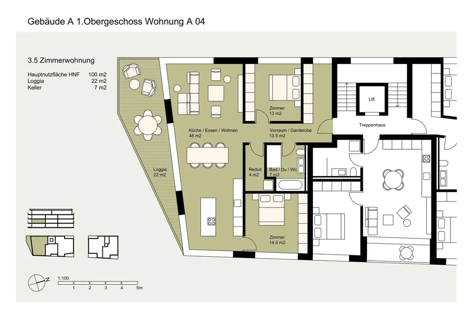 Erstvermietung: 3.5-Zimmer-Neubau mit grosser 20m²-Loggia