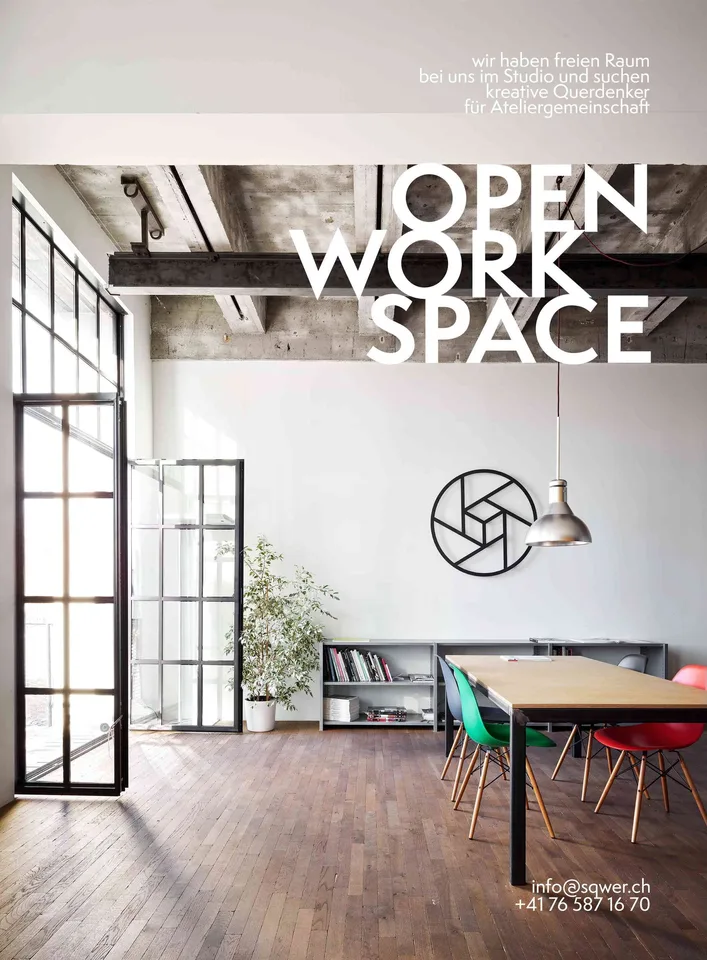Arbeitsplatz in Atelier- & Bürogemeinschaft