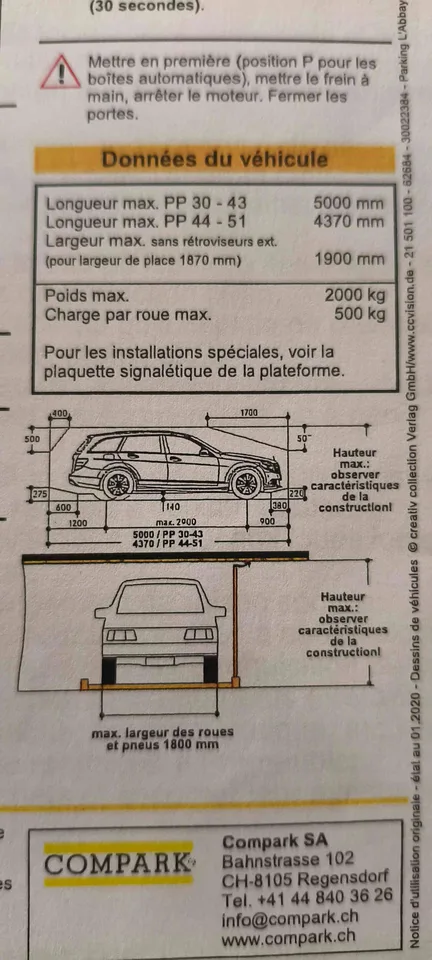 Reprise de bail - underground parking