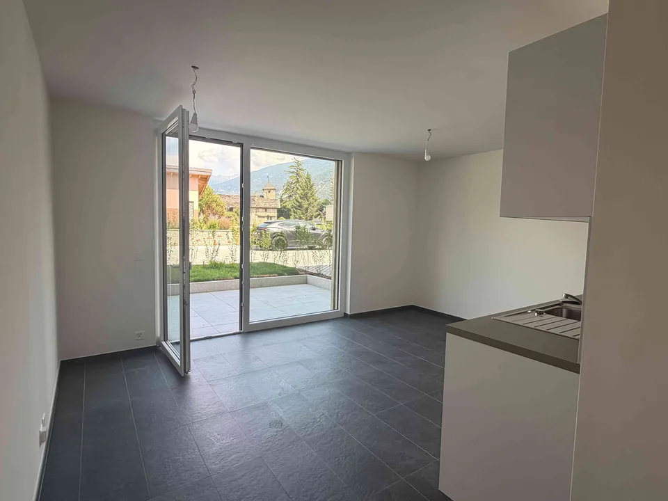 Studio neuf avec jardin privatif – Résidence Alegria (Uvrier / Sion)