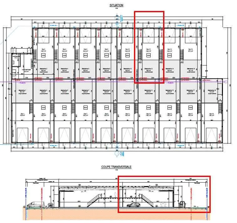 NOUVEAU Box neuf à personnaliser de 142 m² avec mezzanine – sanitaires