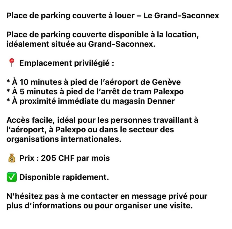 Location parking souterain