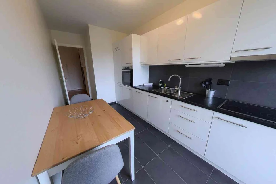 Spacieux appartement meublé de 2 chambres avec balcon et vue sur la ri