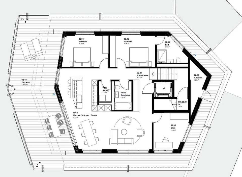 Neubau 4.5 Zimmer Attikawohnung im MFH Schwanen in Chur Masans