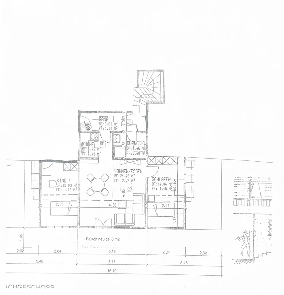 Schöne und heimelige 3 Zi.-Dachwohnung